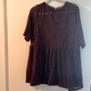 Maroon lace tunic from Torrid, never worn with tags!